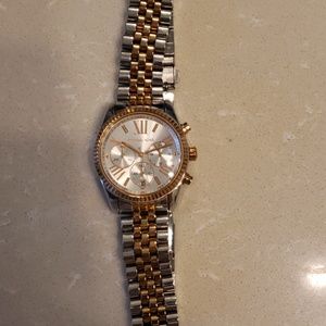 Michael Kors Womens Lexington Chronograph Tri-tone